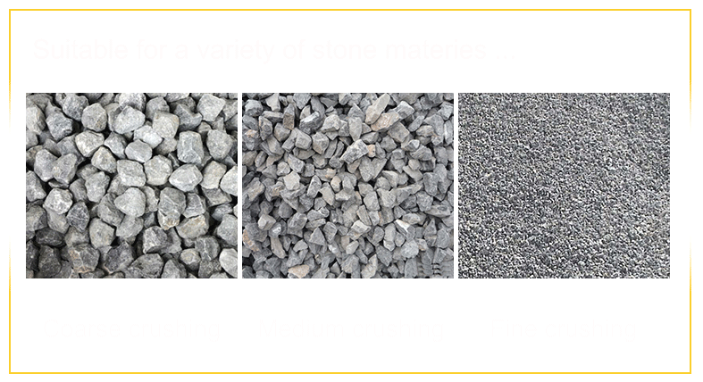 Limestone coarse, medium and fine crushing products