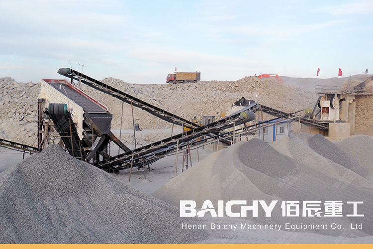 Capacity of 150-180tph aggregate crushing line,  Jaw & C