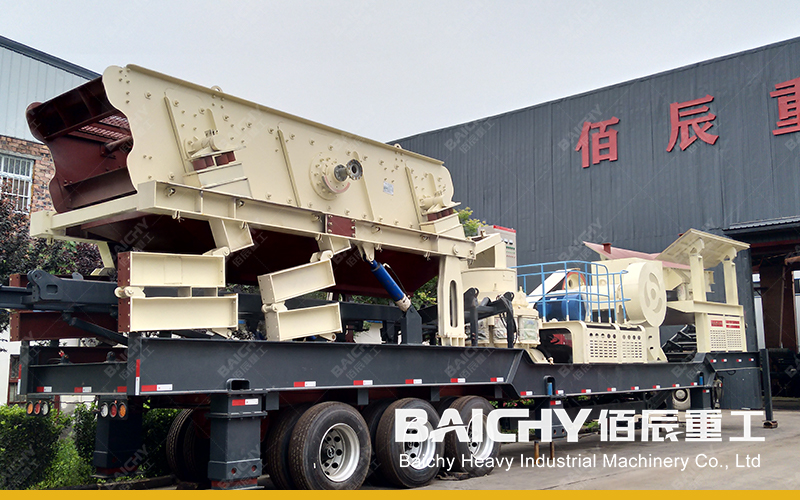 100tph Mobile 2-Stage Crusher Machine for River Stone Production Line