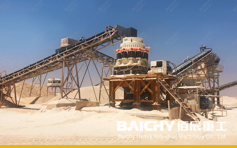 80-100tph Jaw & Cone Crushing Plant Have Crushing and Screening System