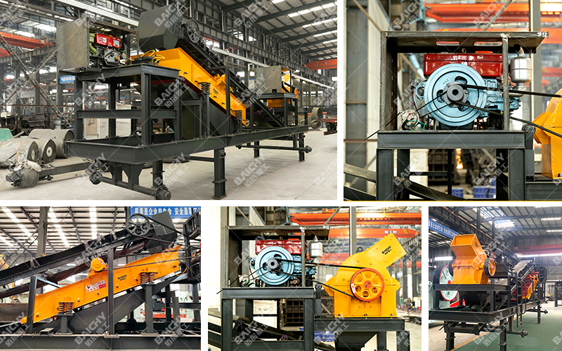 Portable PC600x400 Hammer Crusher and Vibrating Screen Shipped to Mexico