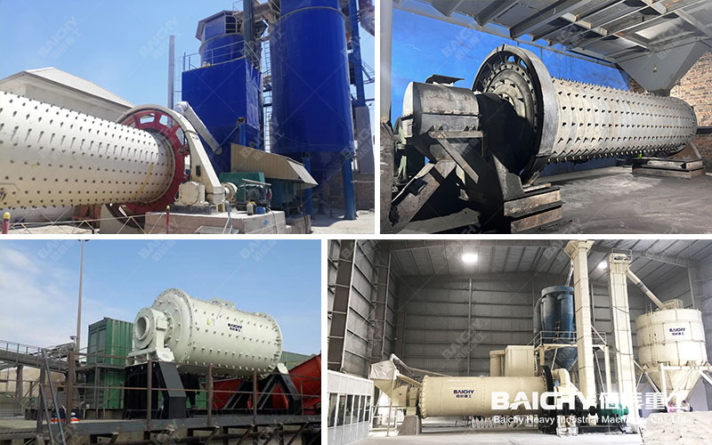 Ball mill grinding site