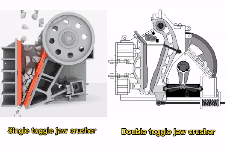 What is the difference between a single toggle plate jaw crusher and a double toggle plate jaw crusher?