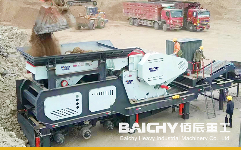 Baichy Mobile Crushing Plant 60-80 tph Mobile jaw crusher plant