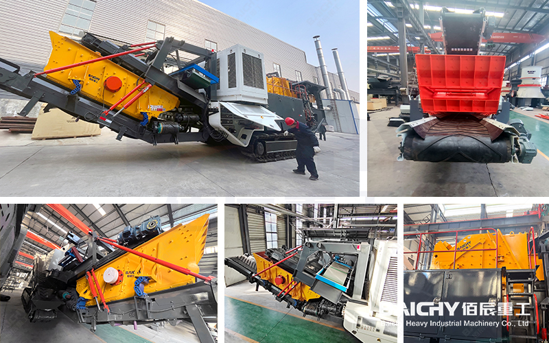 Construction waste crushing equipment, mobile crushing plant, concrete block crushing equipment price