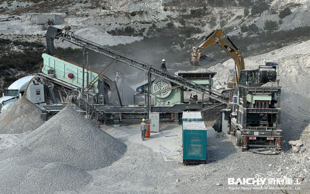 Combined Mobile Crushing Plant for Granite